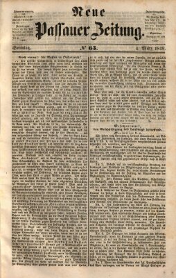 Neue Passauer Zeitung (Passauer Zeitung) Sonntag 4. März 1849