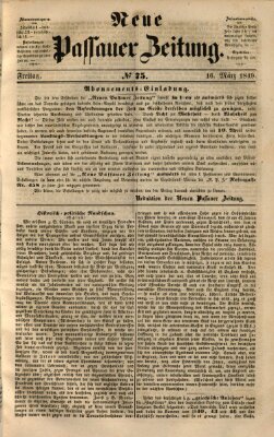 Neue Passauer Zeitung (Passauer Zeitung) Freitag 16. März 1849