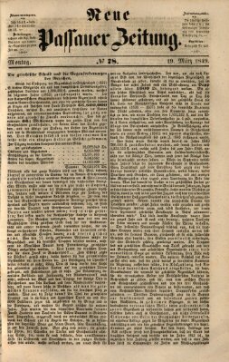 Neue Passauer Zeitung (Passauer Zeitung) Montag 19. März 1849