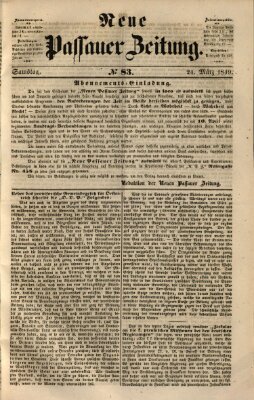 Neue Passauer Zeitung (Passauer Zeitung) Samstag 24. März 1849