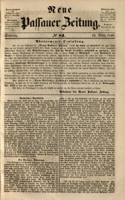 Neue Passauer Zeitung (Passauer Zeitung) Sonntag 25. März 1849