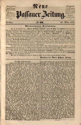 Neue Passauer Zeitung (Passauer Zeitung) Freitag 30. März 1849