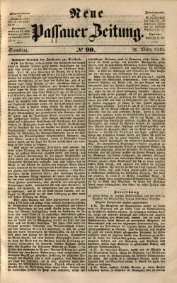 Neue Passauer Zeitung (Passauer Zeitung) Samstag 31. März 1849