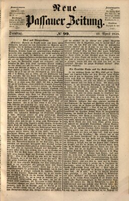 Neue Passauer Zeitung (Passauer Zeitung) Dienstag 10. April 1849