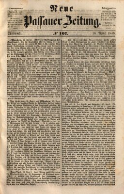 Neue Passauer Zeitung (Passauer Zeitung) Mittwoch 18. April 1849