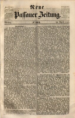 Neue Passauer Zeitung (Passauer Zeitung) Montag 23. April 1849