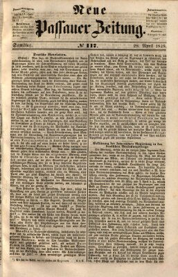 Neue Passauer Zeitung (Passauer Zeitung) Samstag 28. April 1849