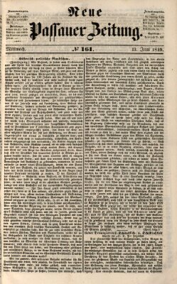 Neue Passauer Zeitung (Passauer Zeitung) Mittwoch 13. Juni 1849