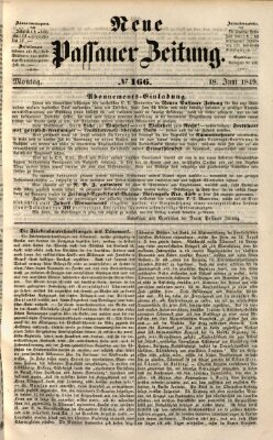 Neue Passauer Zeitung (Passauer Zeitung) Montag 18. Juni 1849