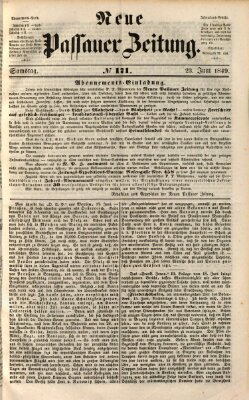 Neue Passauer Zeitung (Passauer Zeitung) Samstag 23. Juni 1849