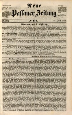 Neue Passauer Zeitung (Passauer Zeitung) Montag 25. Juni 1849