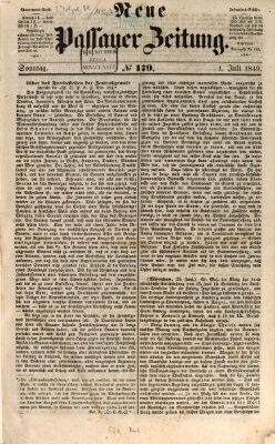 Neue Passauer Zeitung (Passauer Zeitung) Sonntag 1. Juli 1849