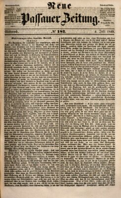 Neue Passauer Zeitung (Passauer Zeitung) Mittwoch 4. Juli 1849