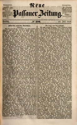 Neue Passauer Zeitung (Passauer Zeitung) Freitag 13. Juli 1849