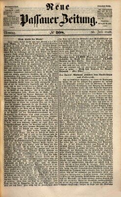 Neue Passauer Zeitung (Passauer Zeitung) Montag 30. Juli 1849