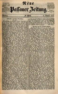 Neue Passauer Zeitung (Passauer Zeitung) Montag 6. August 1849