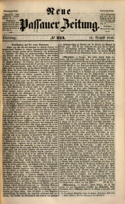 Neue Passauer Zeitung (Passauer Zeitung) Dienstag 14. August 1849