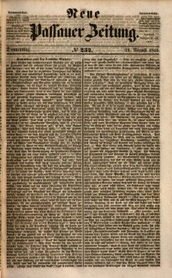 Neue Passauer Zeitung (Passauer Zeitung) Donnerstag 23. August 1849