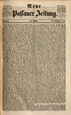 Neue Passauer Zeitung (Passauer Zeitung) Freitag 24. August 1849