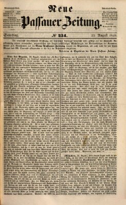 Neue Passauer Zeitung (Passauer Zeitung) Samstag 25. August 1849