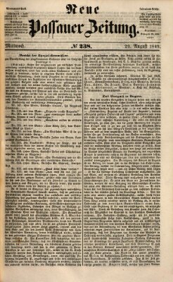 Neue Passauer Zeitung (Passauer Zeitung) Mittwoch 29. August 1849