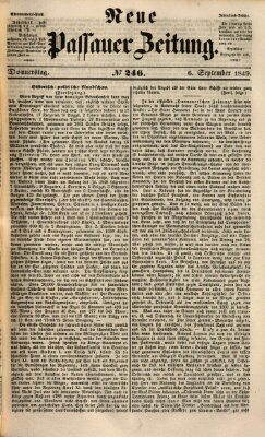 Neue Passauer Zeitung (Passauer Zeitung) Donnerstag 6. September 1849