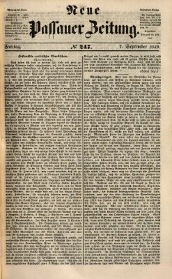 Neue Passauer Zeitung (Passauer Zeitung) Freitag 7. September 1849