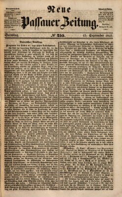 Neue Passauer Zeitung (Passauer Zeitung) Samstag 15. September 1849