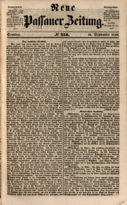 Neue Passauer Zeitung (Passauer Zeitung) Sonntag 16. September 1849