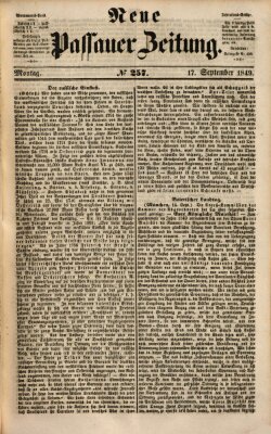 Neue Passauer Zeitung (Passauer Zeitung) Montag 17. September 1849