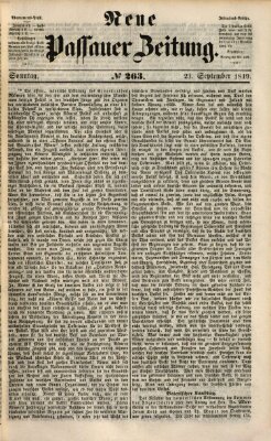 Neue Passauer Zeitung (Passauer Zeitung) Sonntag 23. September 1849