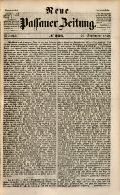 Neue Passauer Zeitung (Passauer Zeitung) Mittwoch 26. September 1849