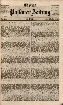 Neue Passauer Zeitung (Passauer Zeitung) Freitag 19. Oktober 1849