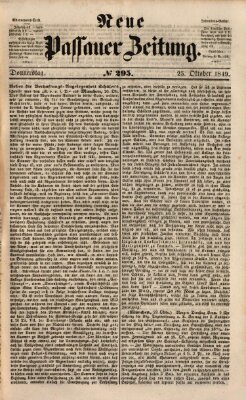 Neue Passauer Zeitung (Passauer Zeitung) Donnerstag 25. Oktober 1849