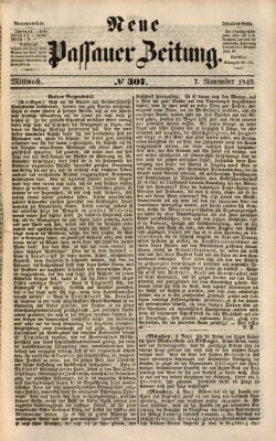 Neue Passauer Zeitung (Passauer Zeitung) Mittwoch 7. November 1849