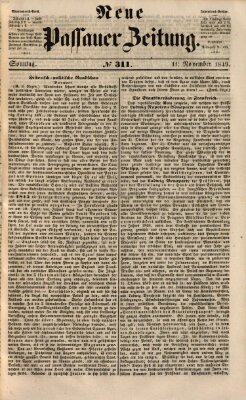 Neue Passauer Zeitung (Passauer Zeitung) Sonntag 11. November 1849