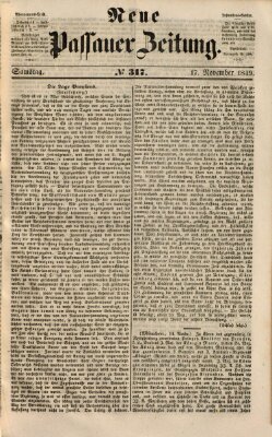 Neue Passauer Zeitung (Passauer Zeitung) Samstag 17. November 1849