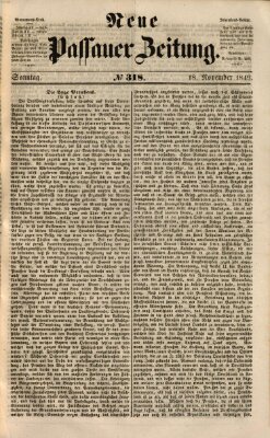 Neue Passauer Zeitung (Passauer Zeitung) Sonntag 18. November 1849