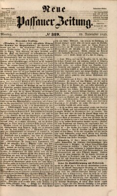 Neue Passauer Zeitung (Passauer Zeitung) Montag 19. November 1849