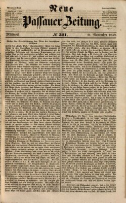 Neue Passauer Zeitung (Passauer Zeitung) Mittwoch 21. November 1849