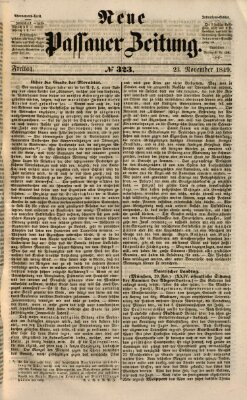 Neue Passauer Zeitung (Passauer Zeitung) Freitag 23. November 1849