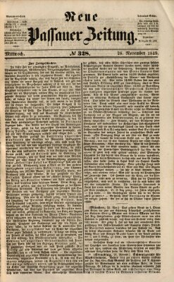 Neue Passauer Zeitung (Passauer Zeitung) Mittwoch 28. November 1849