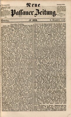 Neue Passauer Zeitung (Passauer Zeitung) Sonntag 2. Dezember 1849