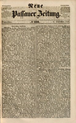 Neue Passauer Zeitung (Passauer Zeitung) Donnerstag 6. Dezember 1849