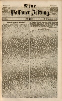 Neue Passauer Zeitung (Passauer Zeitung) Freitag 7. Dezember 1849