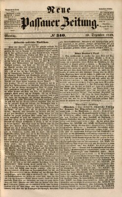 Neue Passauer Zeitung (Passauer Zeitung) Montag 10. Dezember 1849