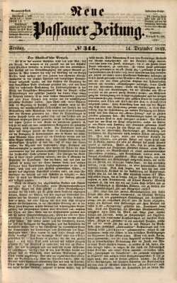 Neue Passauer Zeitung (Passauer Zeitung) Freitag 14. Dezember 1849