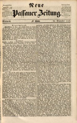 Neue Passauer Zeitung (Passauer Zeitung) Mittwoch 26. Dezember 1849