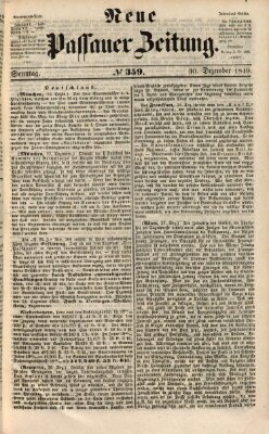 Neue Passauer Zeitung (Passauer Zeitung) Sonntag 30. Dezember 1849