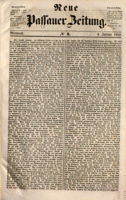 Neue Passauer Zeitung (Passauer Zeitung) Mittwoch 2. Januar 1850